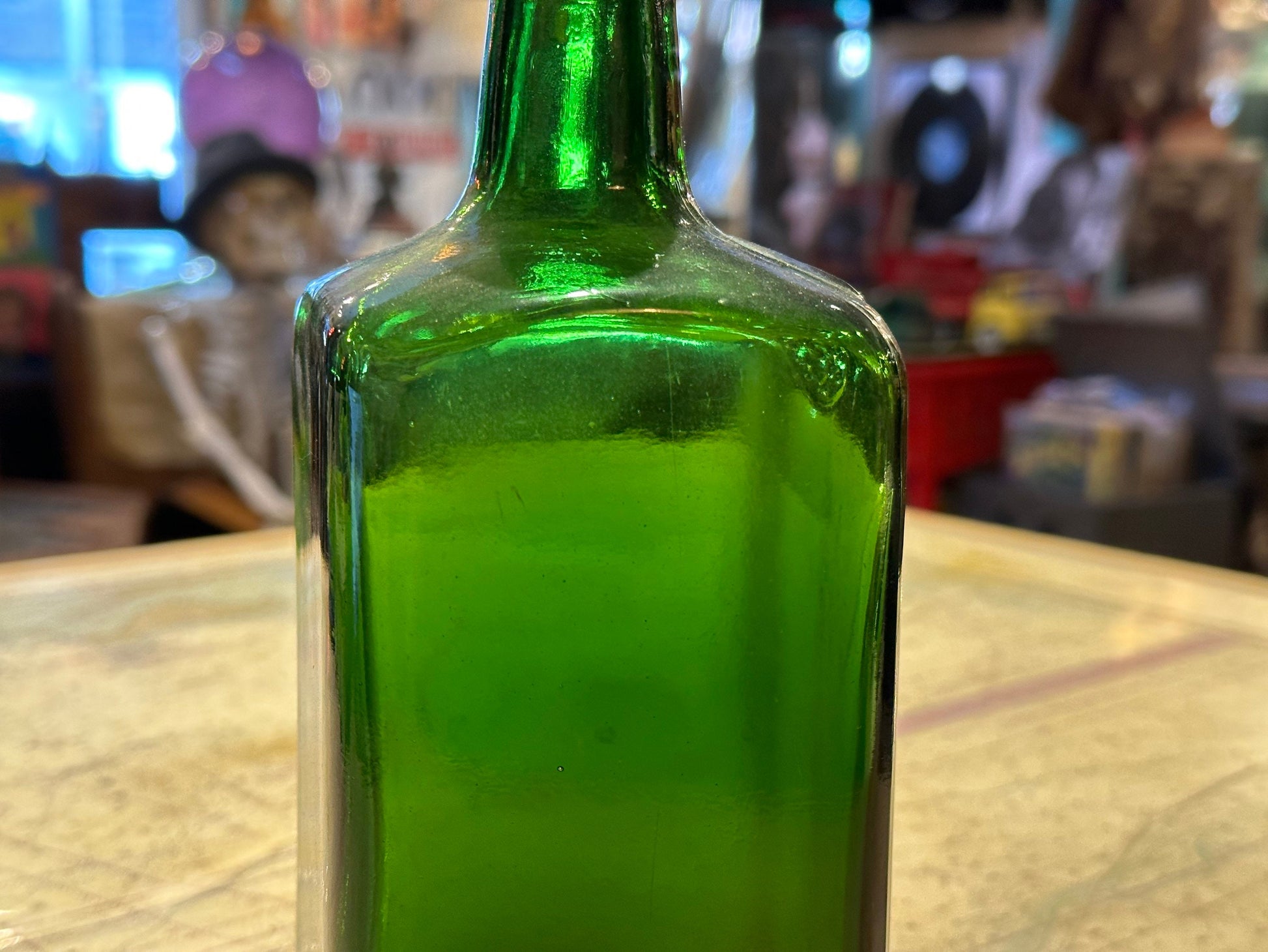 Vintage Squires Gin Bottle LTD | Green Glass Bottle | Home Decor