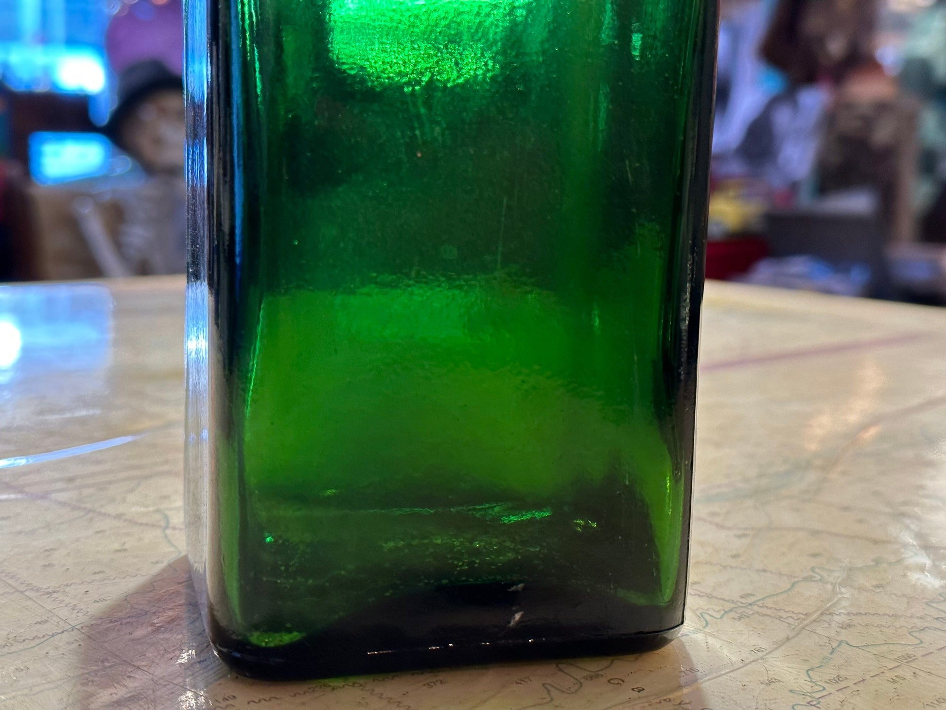 Vintage Squires Gin Bottle LTD | Green Glass Bottle | Home Decor