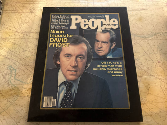 People Weekly Magazine Wooden Plaque - May 23rd 1977 Issue | Starring Richard Nixon & David Frost | Home Decor