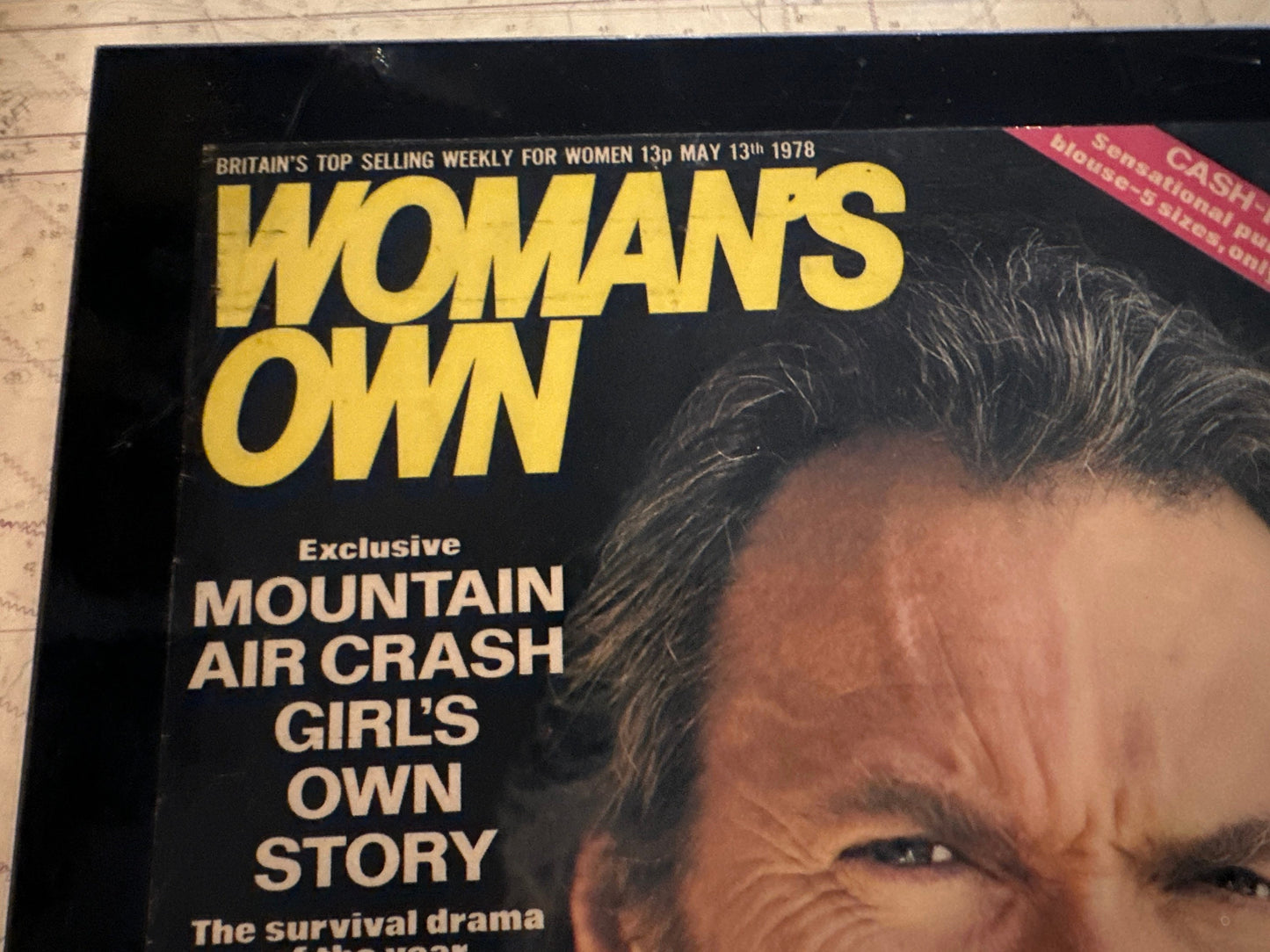 Woman's Own Magazine Wooden Plaque Starting Clint Eastwood | Wall Hangings | Home Decor