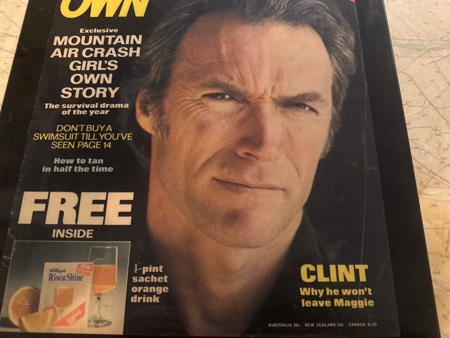 Woman's Own Magazine Wooden Plaque Starting Clint Eastwood | Wall Hangings | Home Decor