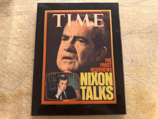 Time Magazine Wooden Plaque starring President Nixon |"Nixon Talks" May 9th 1977 | Home Decor