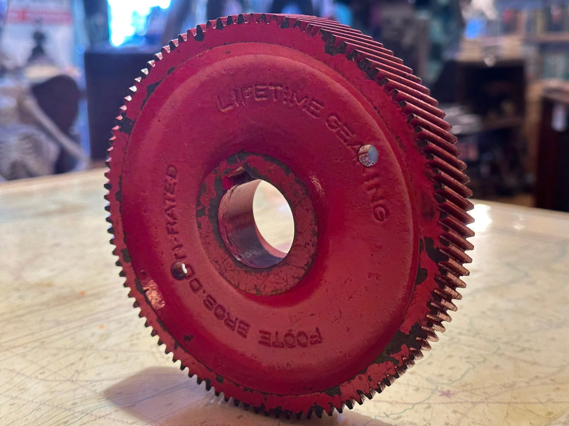 Foote Bros Helical Red Gear | 90+ Teeth - Small Size | Home Decor