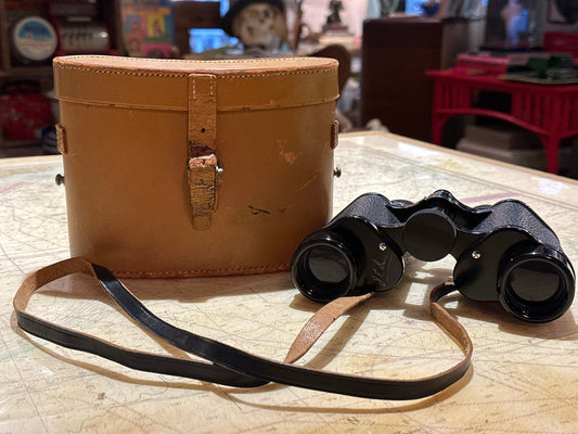 Kershaw 6x30 Black Binoculars w/ Leather Case | #69468 | Memorabilia