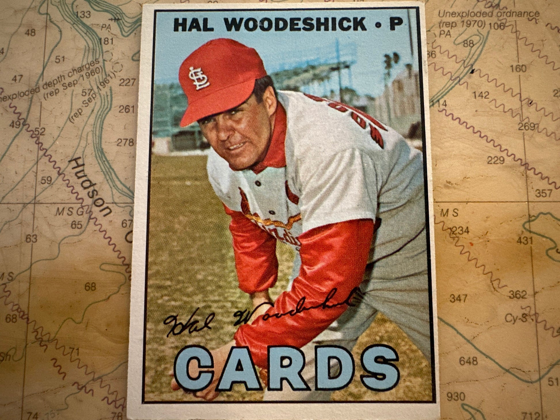 Hal Woodeshick - St. Louis Cardinals Pitcher - Baseball Card | Memorabilia