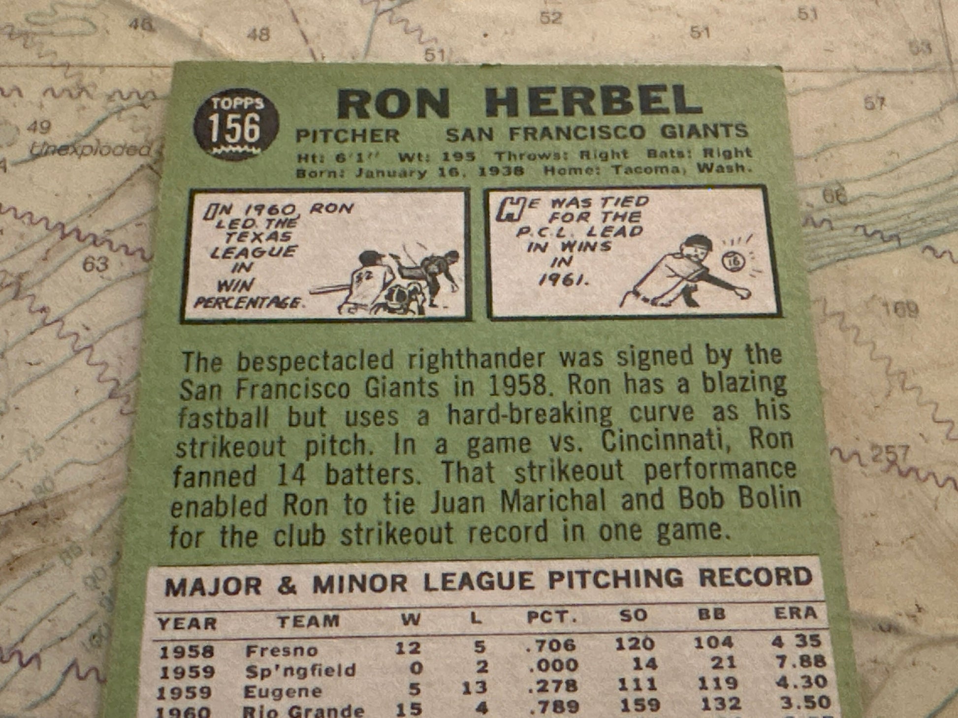 Ron Herbel - San Francisco Giants Pitcher | Collectible Baseball Card | Memorabilia