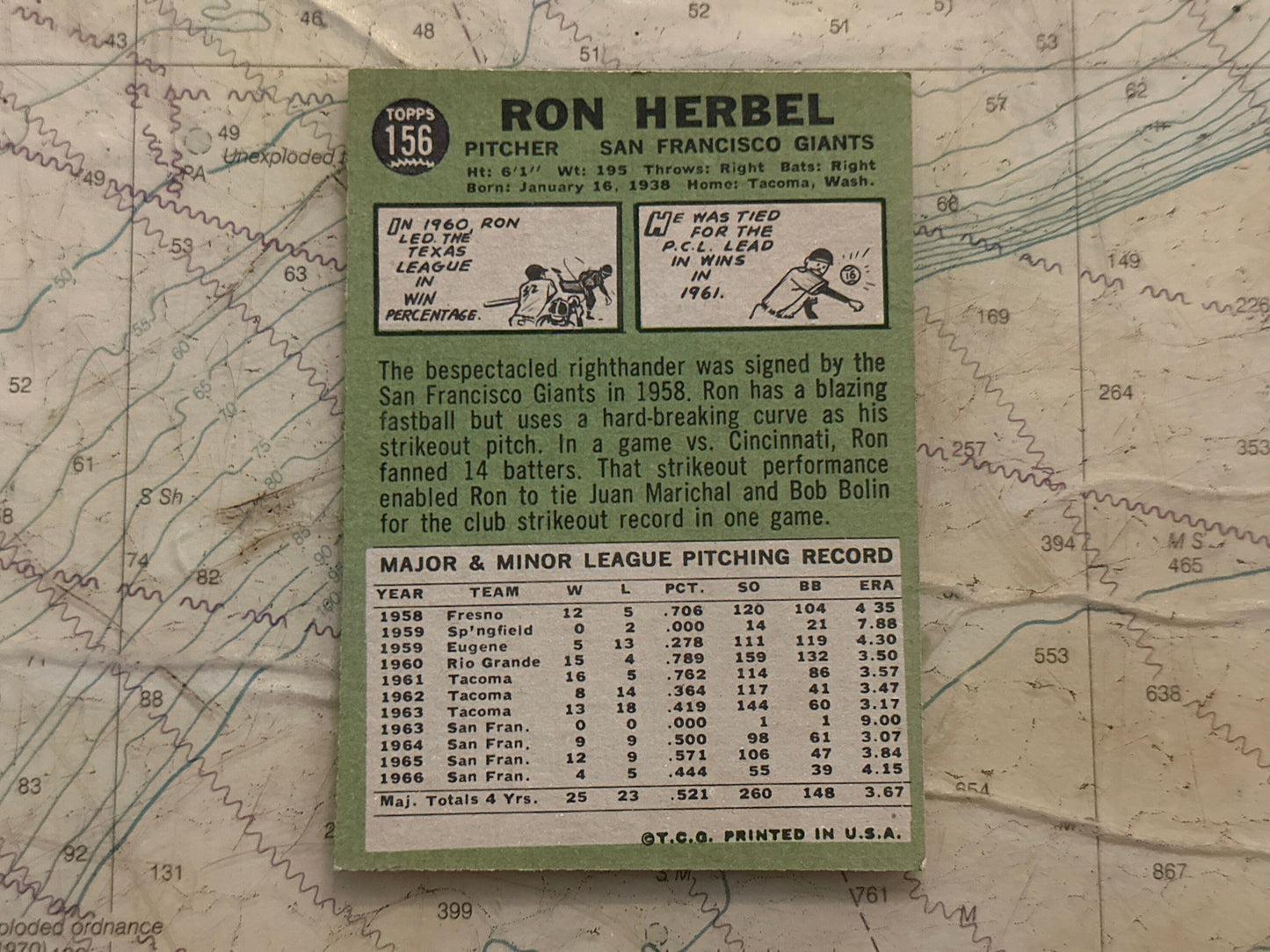 Ron Herbel - San Francisco Giants Pitcher | Collectible Baseball Card | Memorabilia