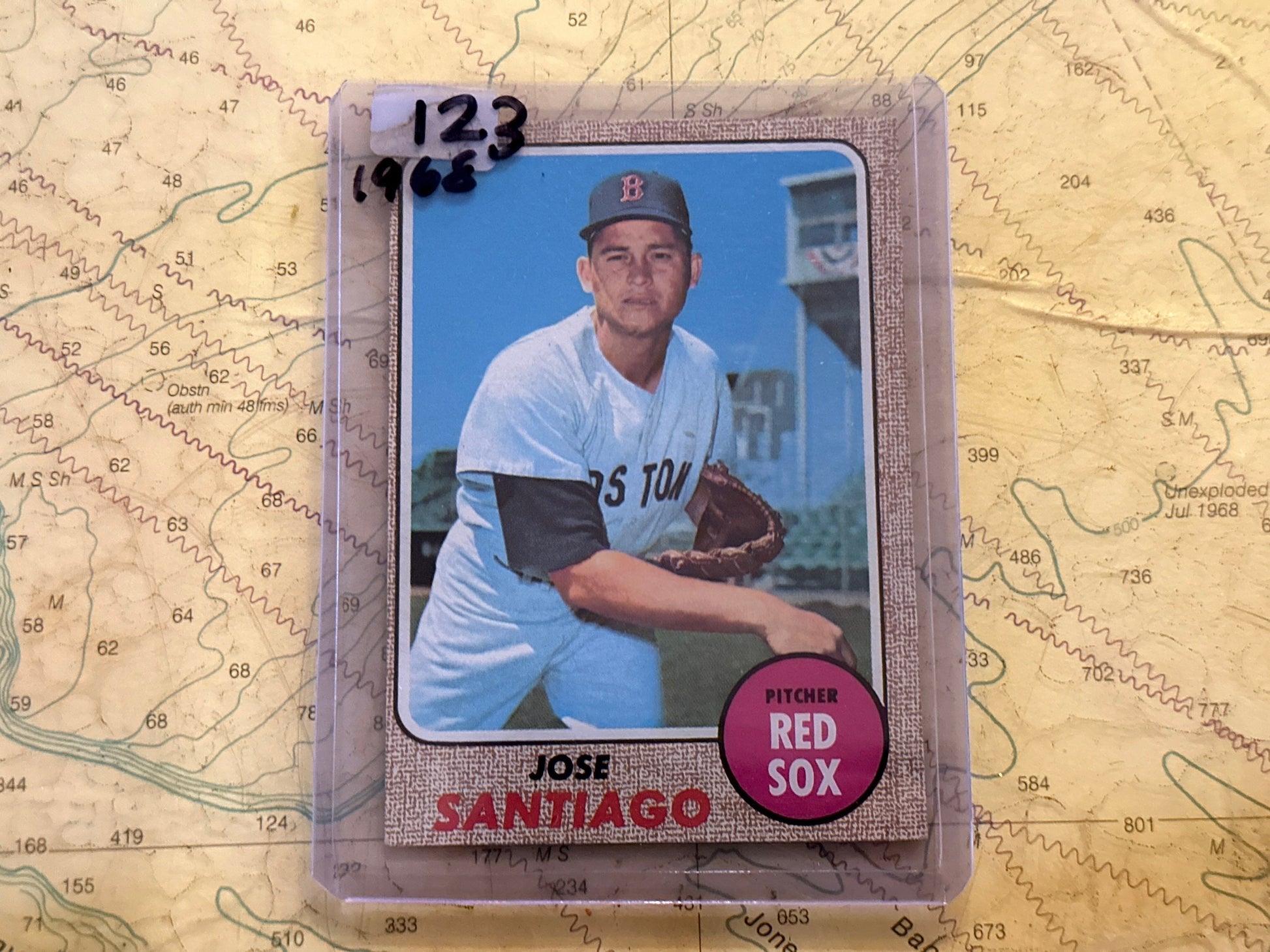 Jose Santiago - Boston Red Sox Pitcher - Collectible Baseball Card | Memorabilia