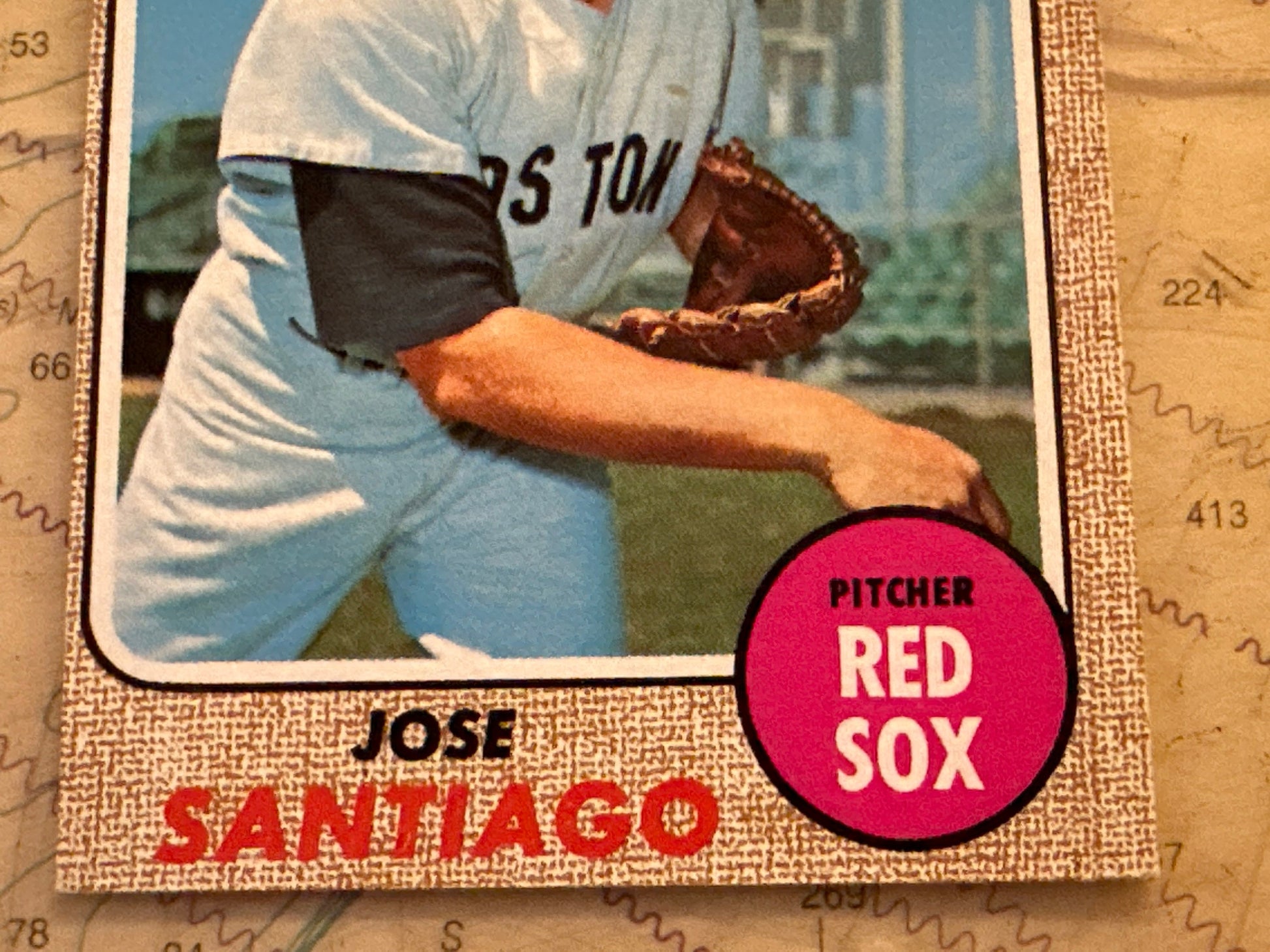 Jose Santiago - Boston Red Sox Pitcher - Collectible Baseball Card | Memorabilia