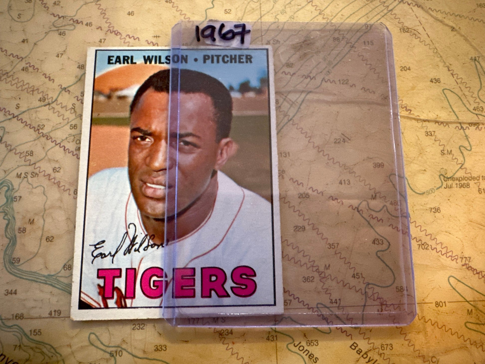 Earl Wilson - Detroit Tigers Pitcher - Collectible Baseball Card | Memorabilia