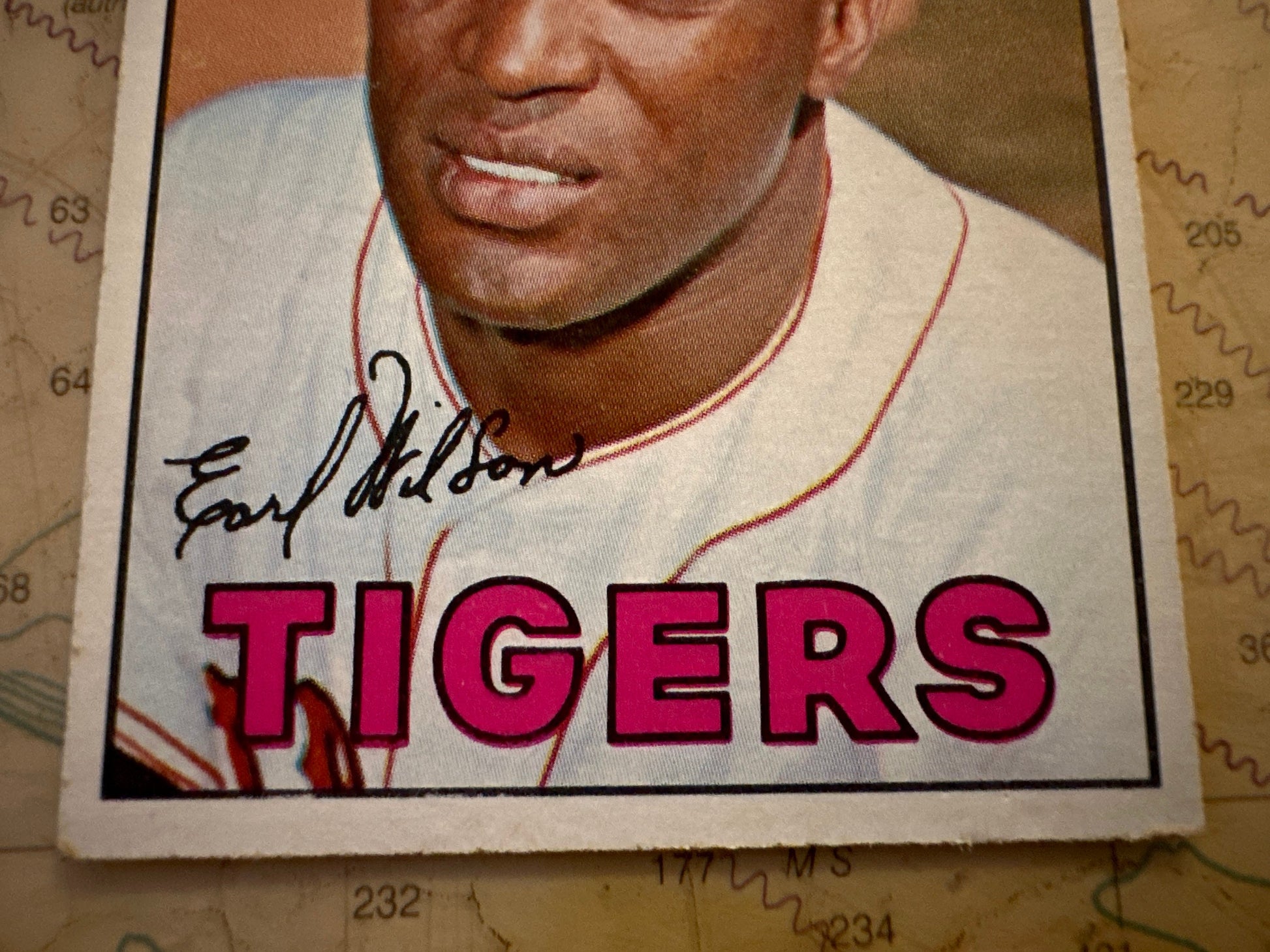 Earl Wilson - Detroit Tigers Pitcher - Collectible Baseball Card | Memorabilia