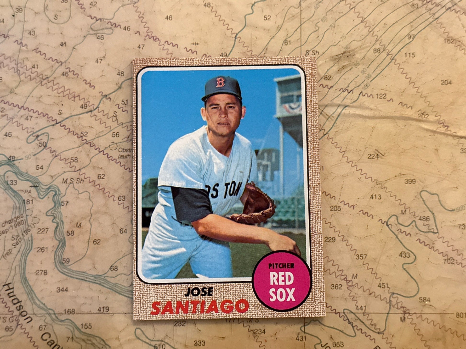 Jose Santiago - Boston Red Sox Pitcher - Collectible Baseball Card | Memorabilia