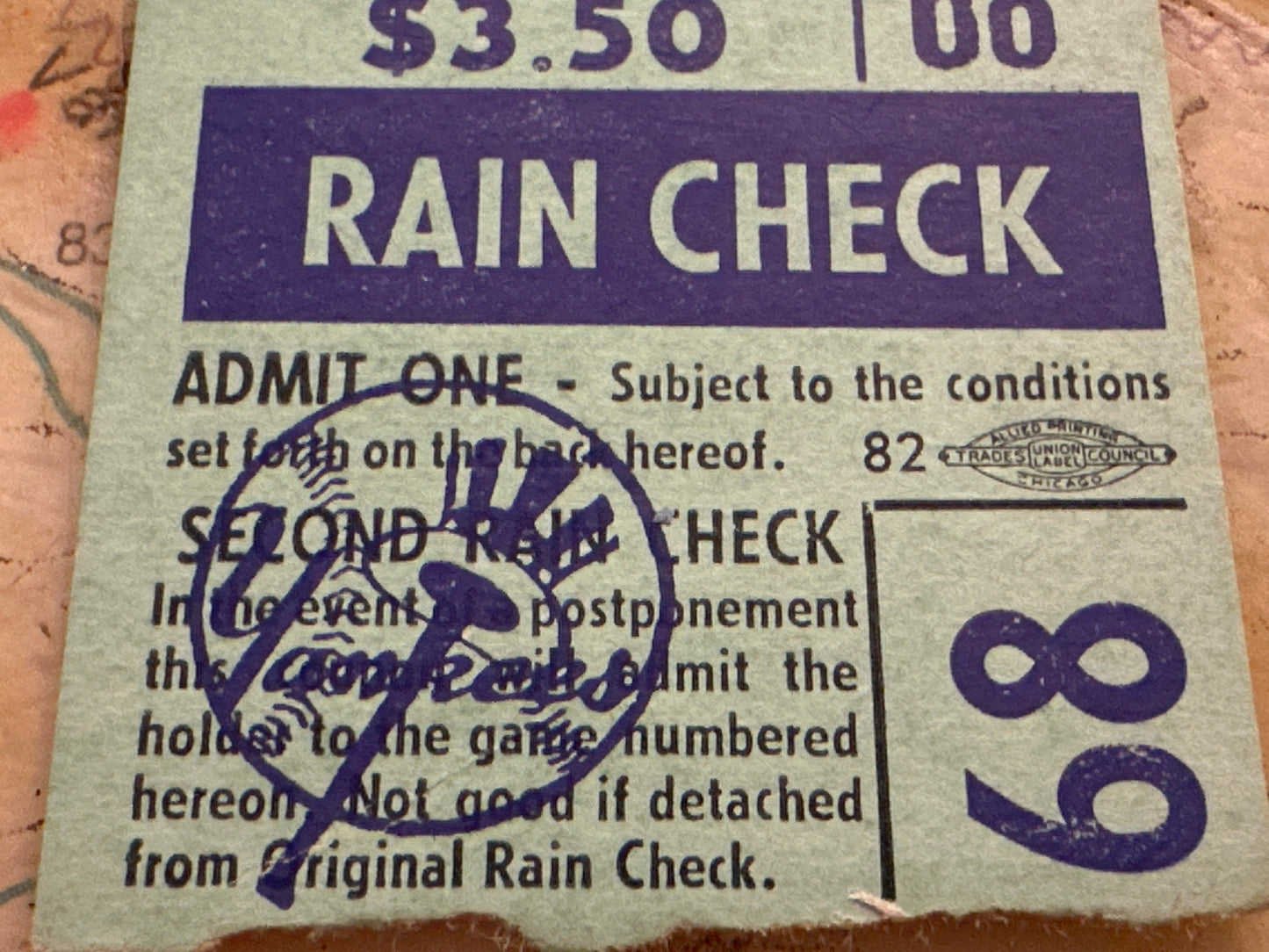 Vintage 1964 Yankee Stadium Ticket | Memorabilia