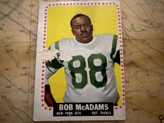 Bob McAdams - Collectible Football Card | New York Jets | Memorabilia