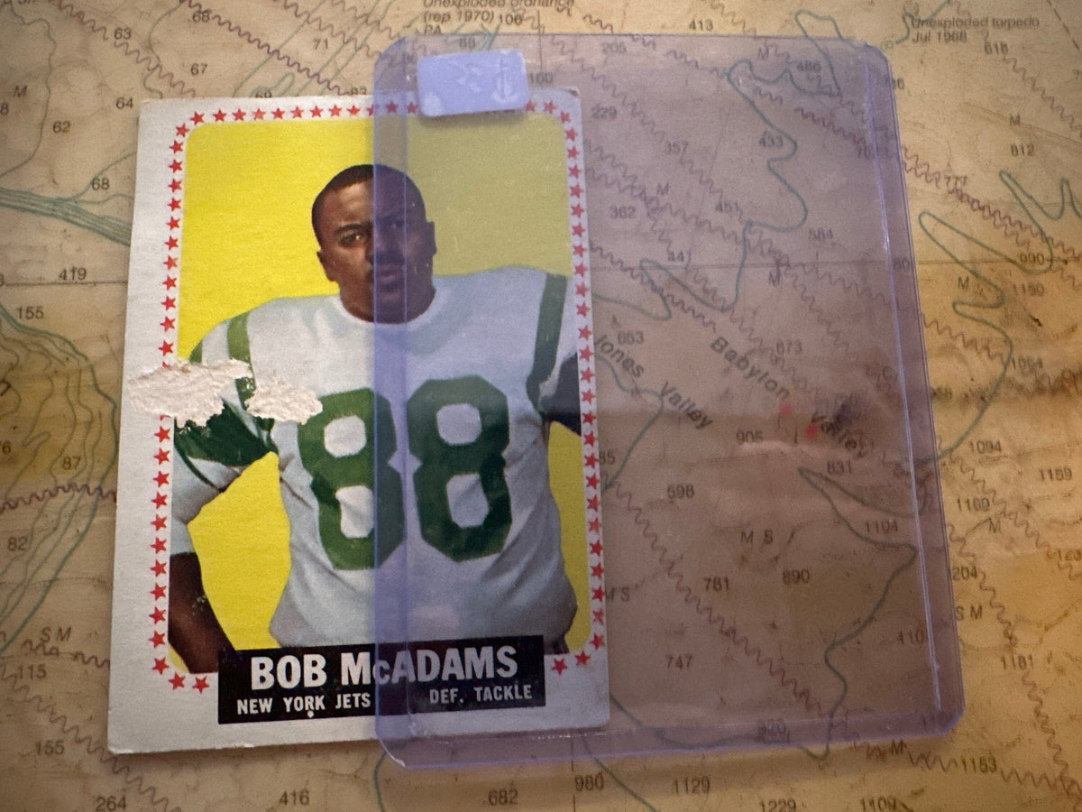 Bob McAdams - Collectible Football Card | New York Jets | Memorabilia