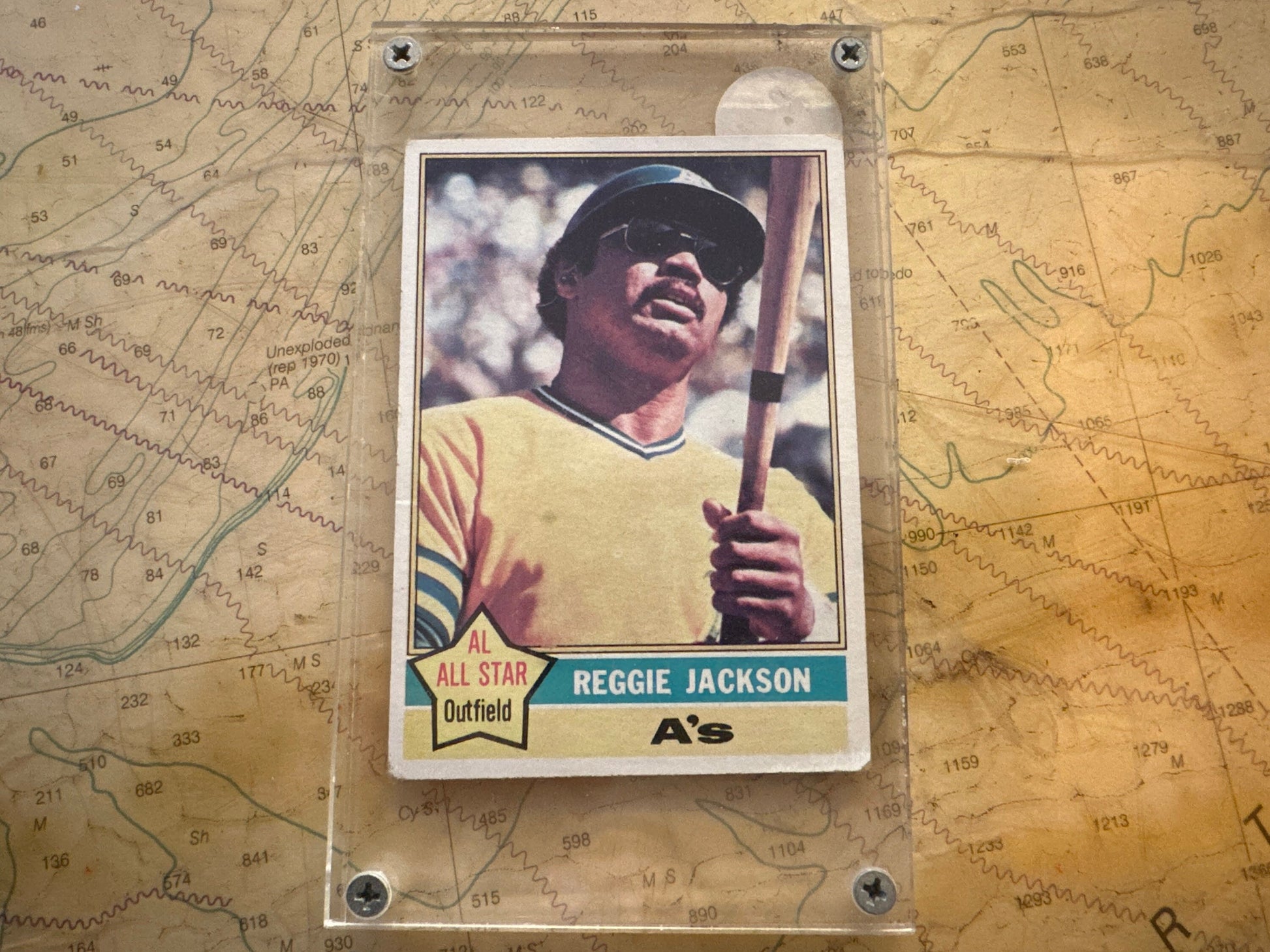 Reggie Jackson 1976 Baseball Card | Oakland Athletics | Memorabilia