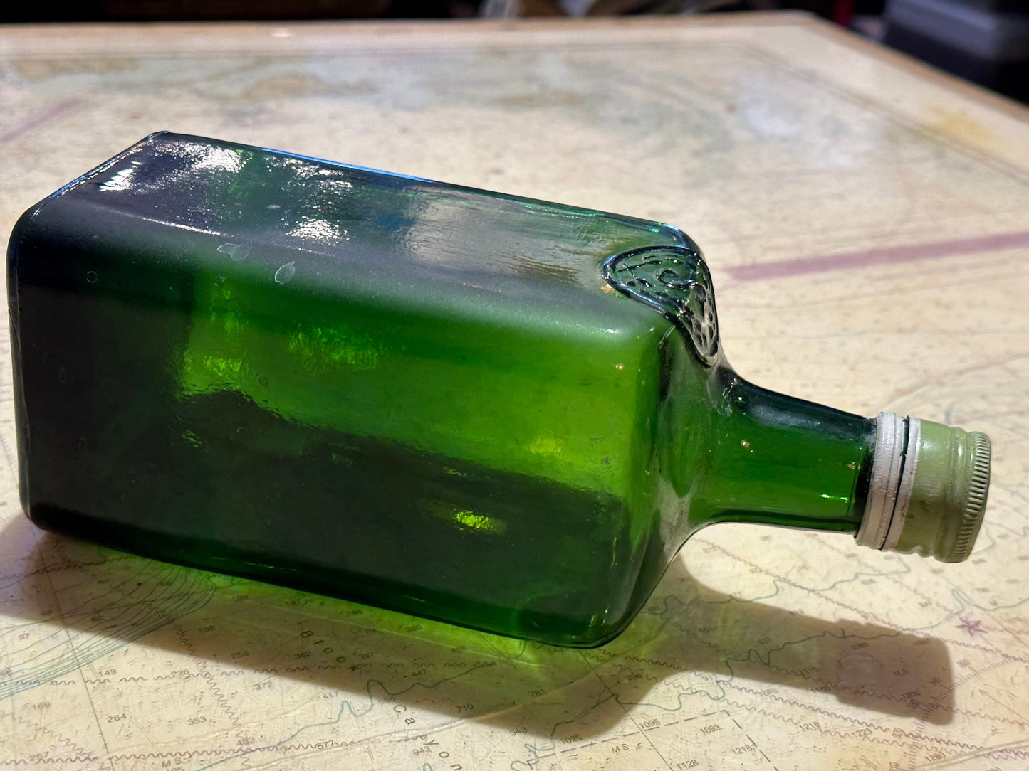 Vintage Squires Gin Bottle LTD | Green Glass Bottle | Home Decor