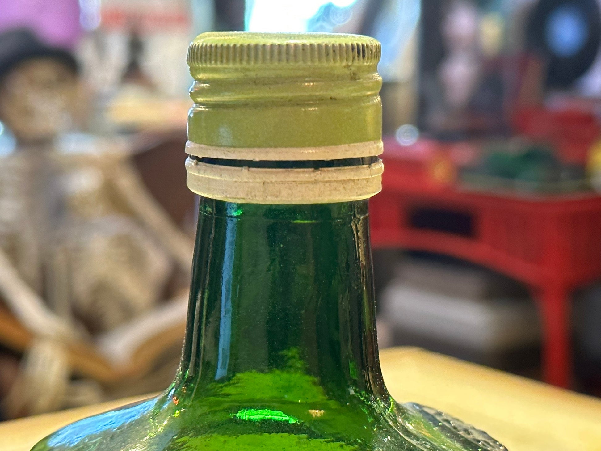 Vintage Squires Gin Bottle LTD | Green Glass Bottle | Home Decor