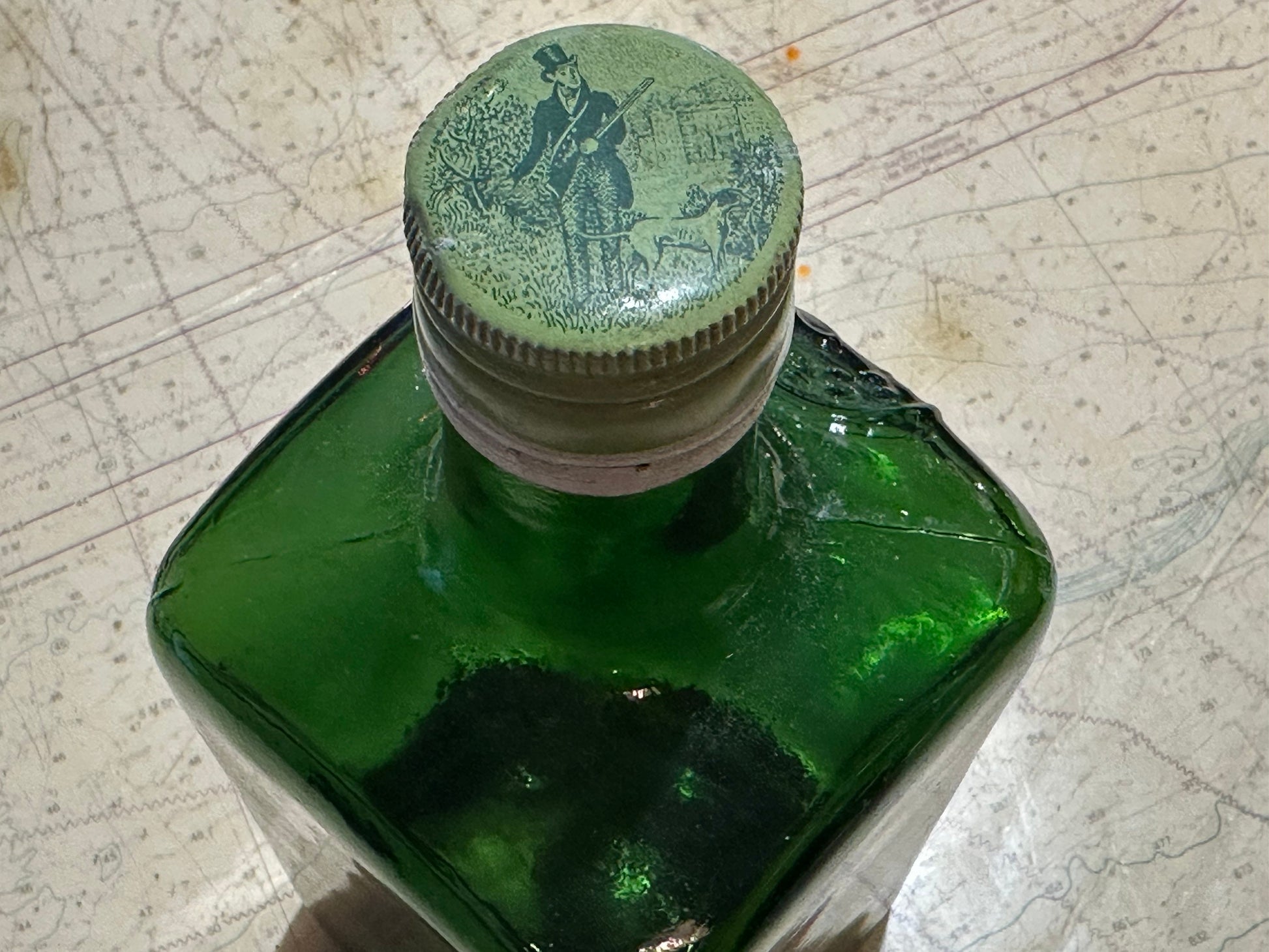 Vintage Squires Gin Bottle LTD | Green Glass Bottle | Home Decor