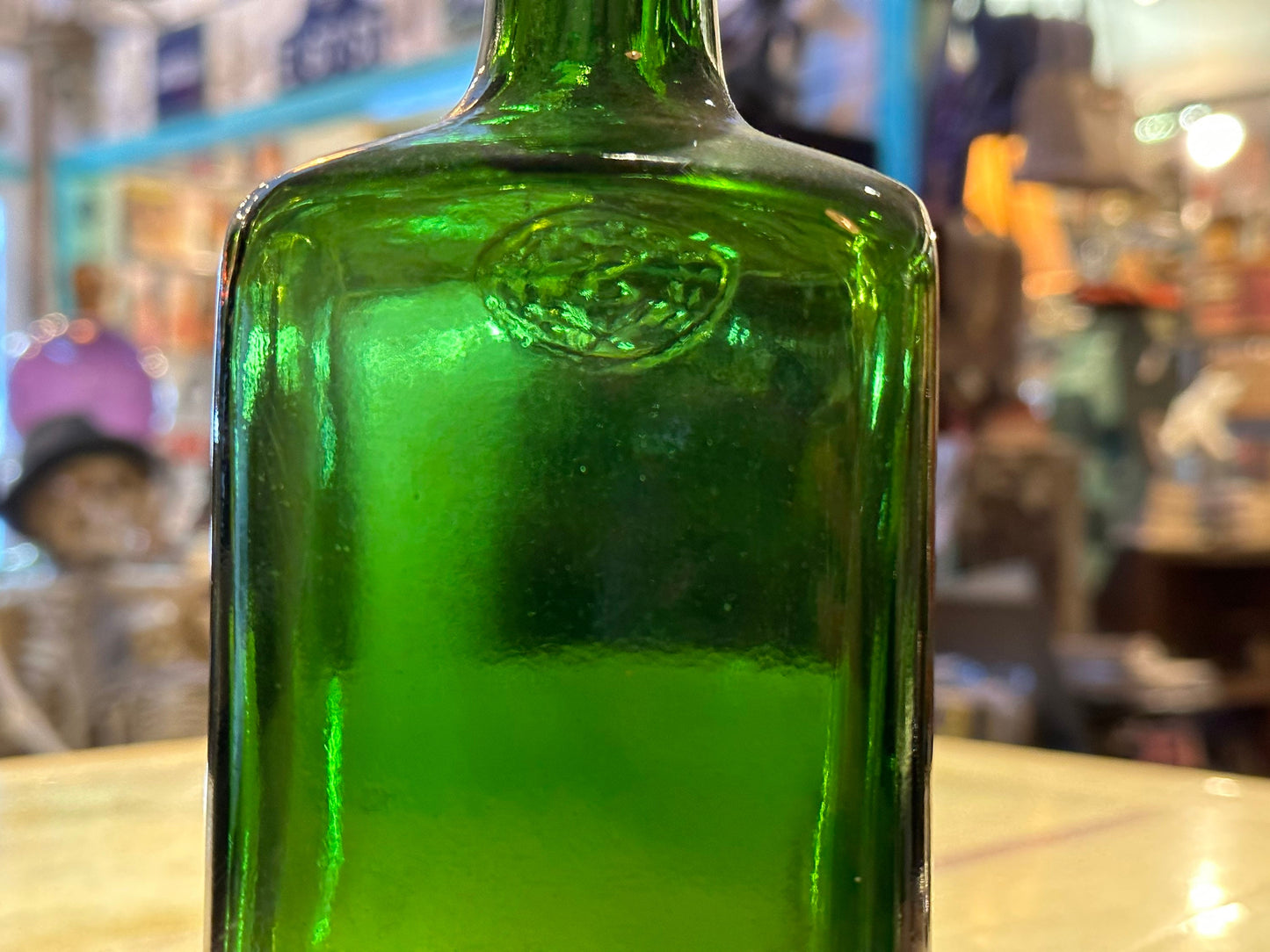 Vintage Squires Gin Bottle LTD | Green Glass Bottle | Home Decor