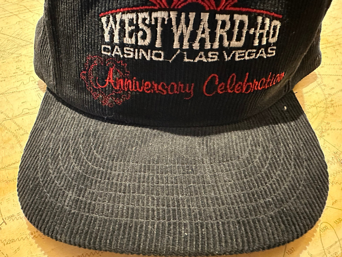 Westward Ho Casino Las Vegas Suede Trucker Cap, Vintage Baseball Hat, Retro Headwear, Souvenir Cap