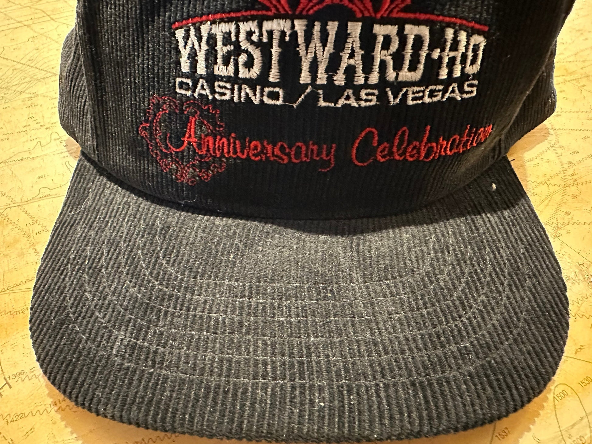 Westward Ho Casino Las Vegas Suede Trucker Cap, Vintage Baseball Hat, Retro Headwear, Souvenir Cap