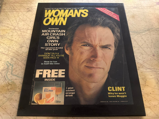 Woman's Own Magazine Wooden Plaque Starting Clint Eastwood | Wall Hangings | Home Decor