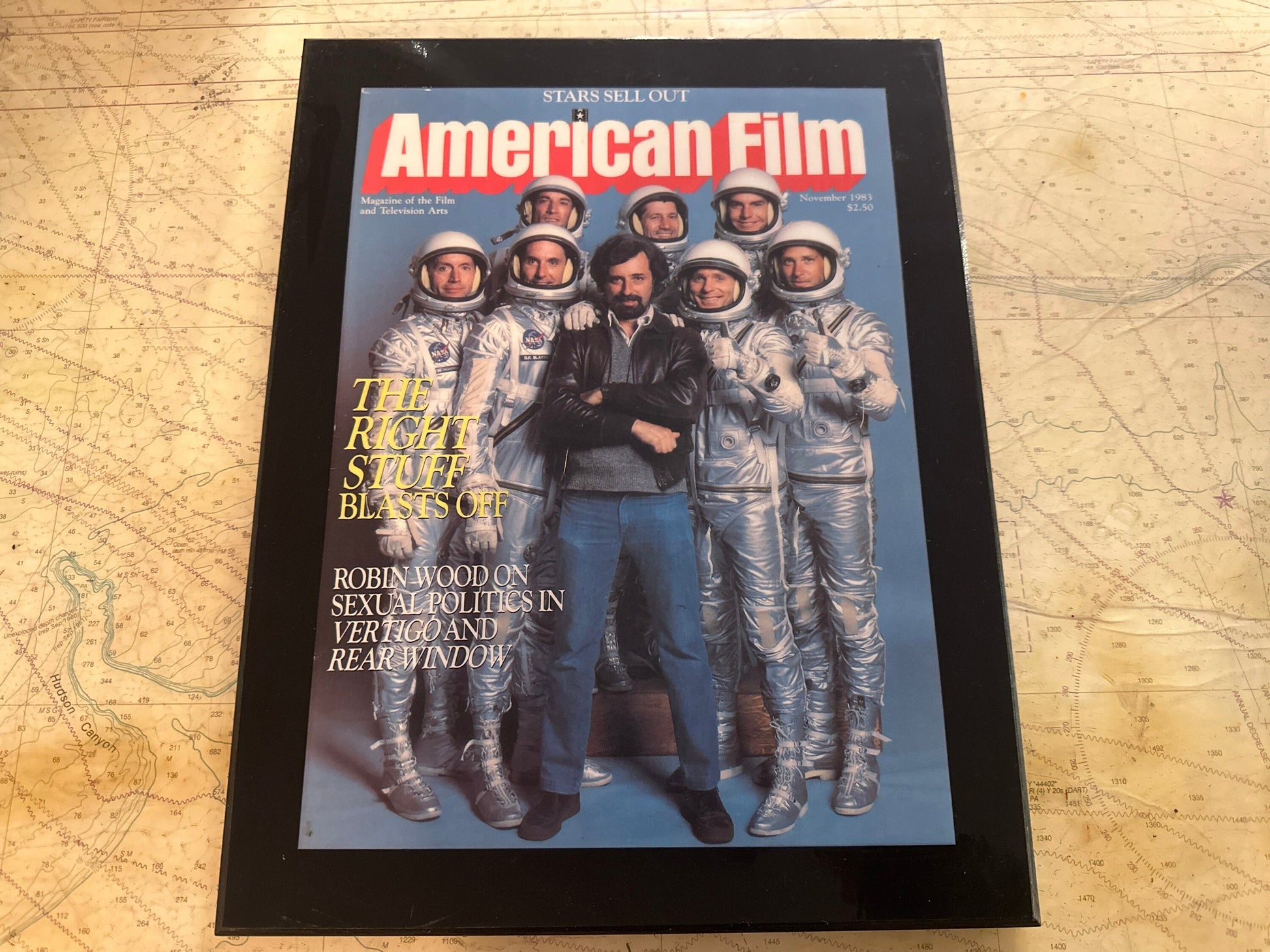 American Film Magazine Wooden Plaque - November 1983 Issue | Home Decor | Wall Hangings