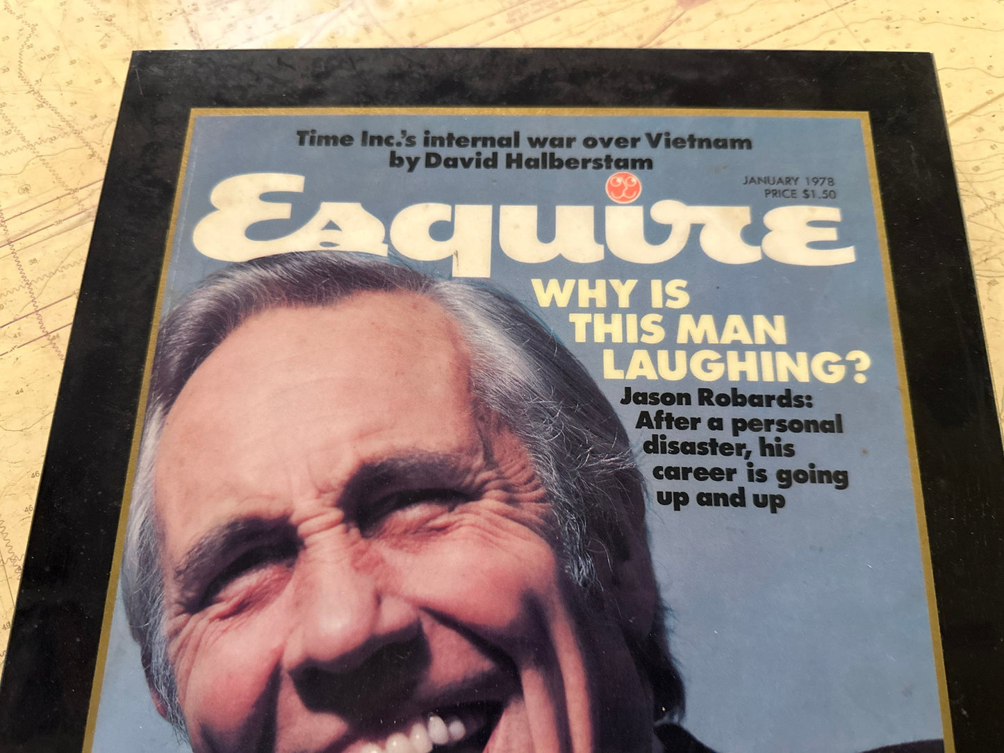 Esquire Magazine Wooden Plaque | January 1978 Issue | Home Decor | Wall Hangings