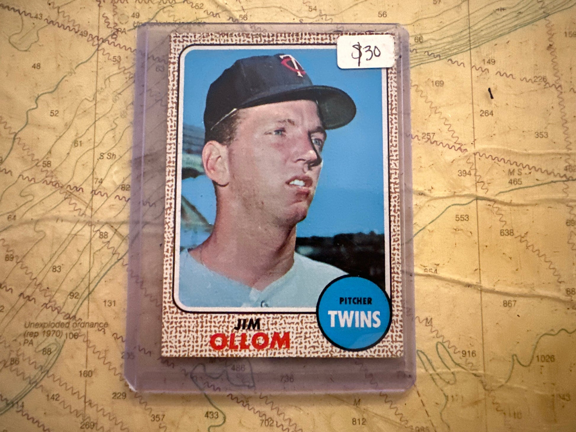 Jim Ollom - Minnesota Twins Pitcher - Collectible Baseball Card | Memorabilia