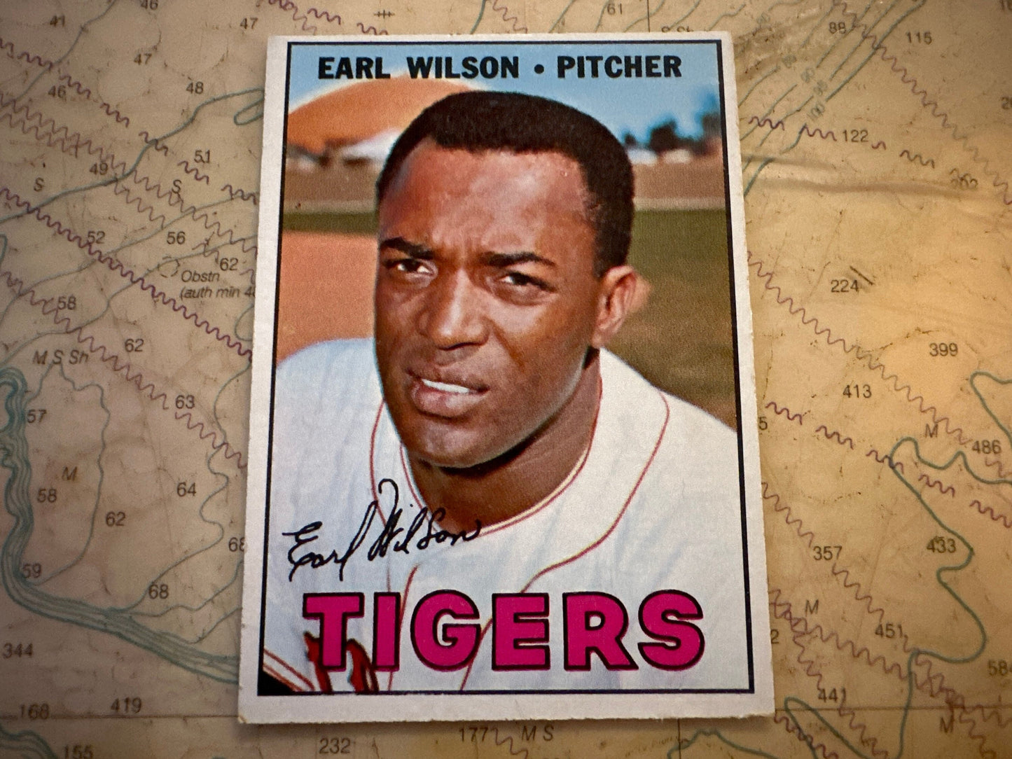 Earl Wilson - Detroit Tigers Pitcher - Collectible Baseball Card | Memorabilia