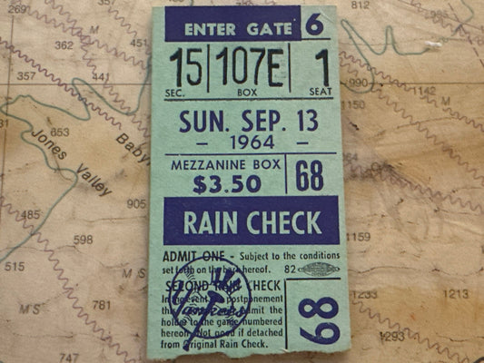 Vintage 1964 Yankee Stadium Ticket | Memorabilia