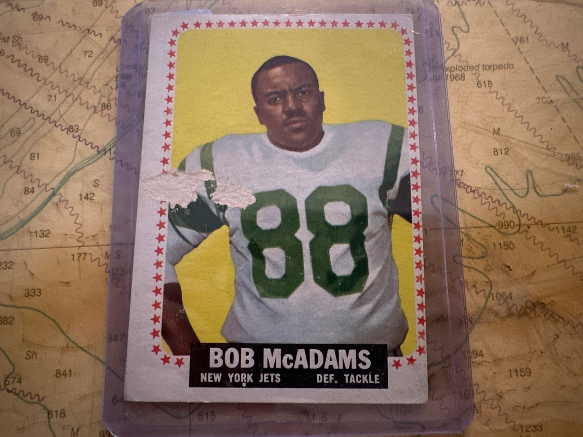 Bob McAdams - Collectible Football Card | New York Jets | Memorabilia