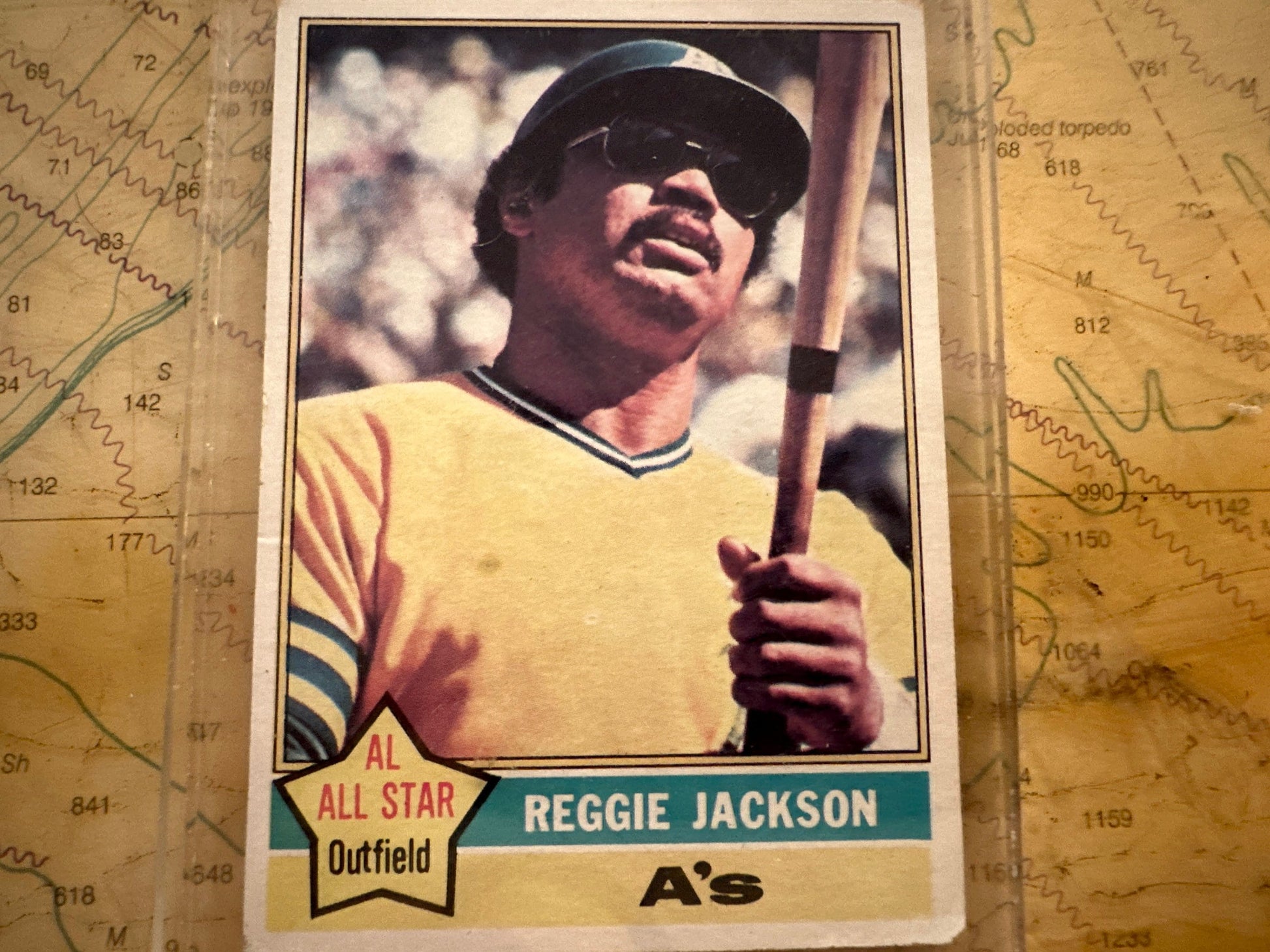 Reggie Jackson 1976 Baseball Card | Oakland Athletics | Memorabilia