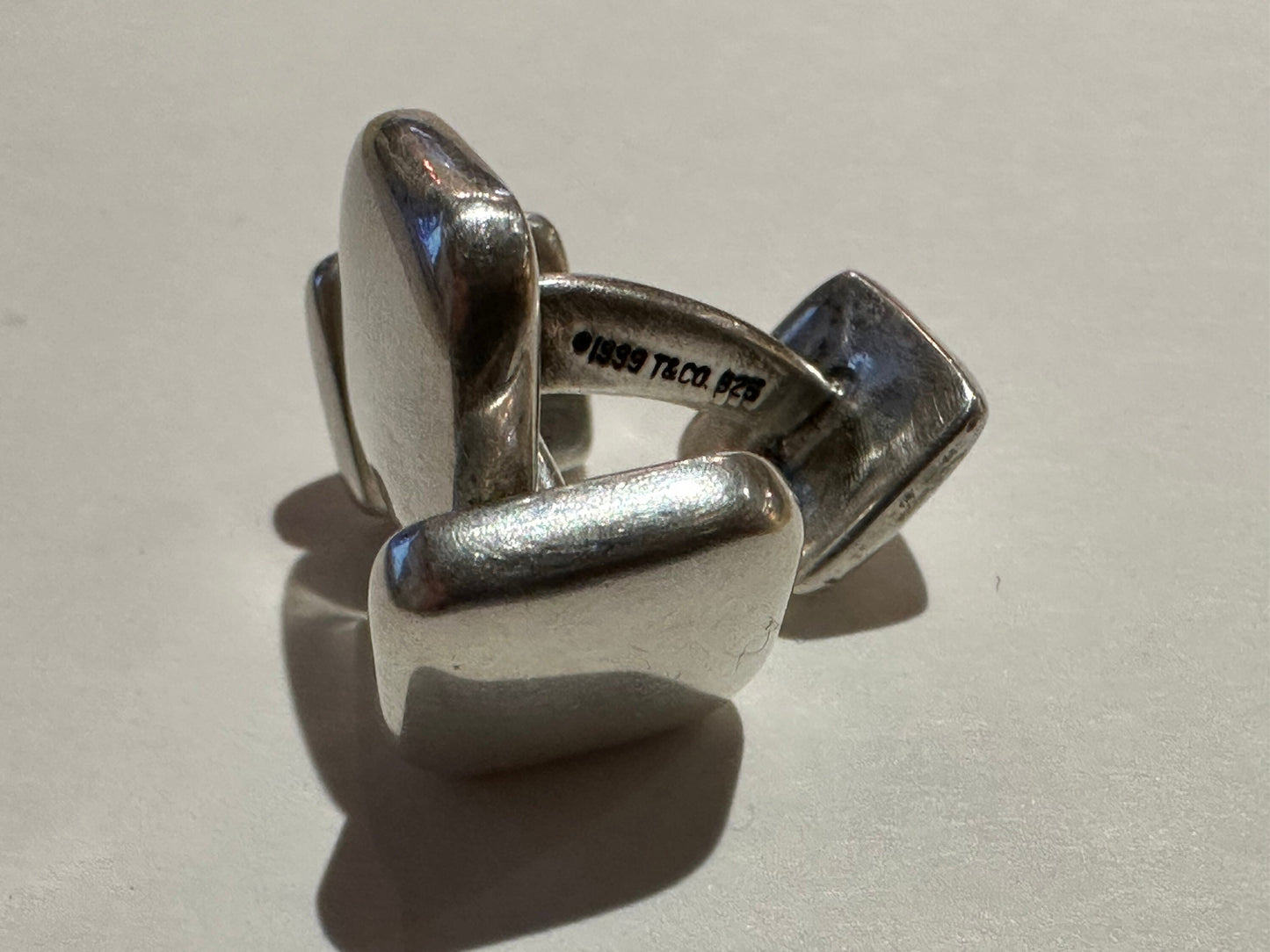 1999 Tiffany & Co Sterling Silver Square Cuff Links | Accessories