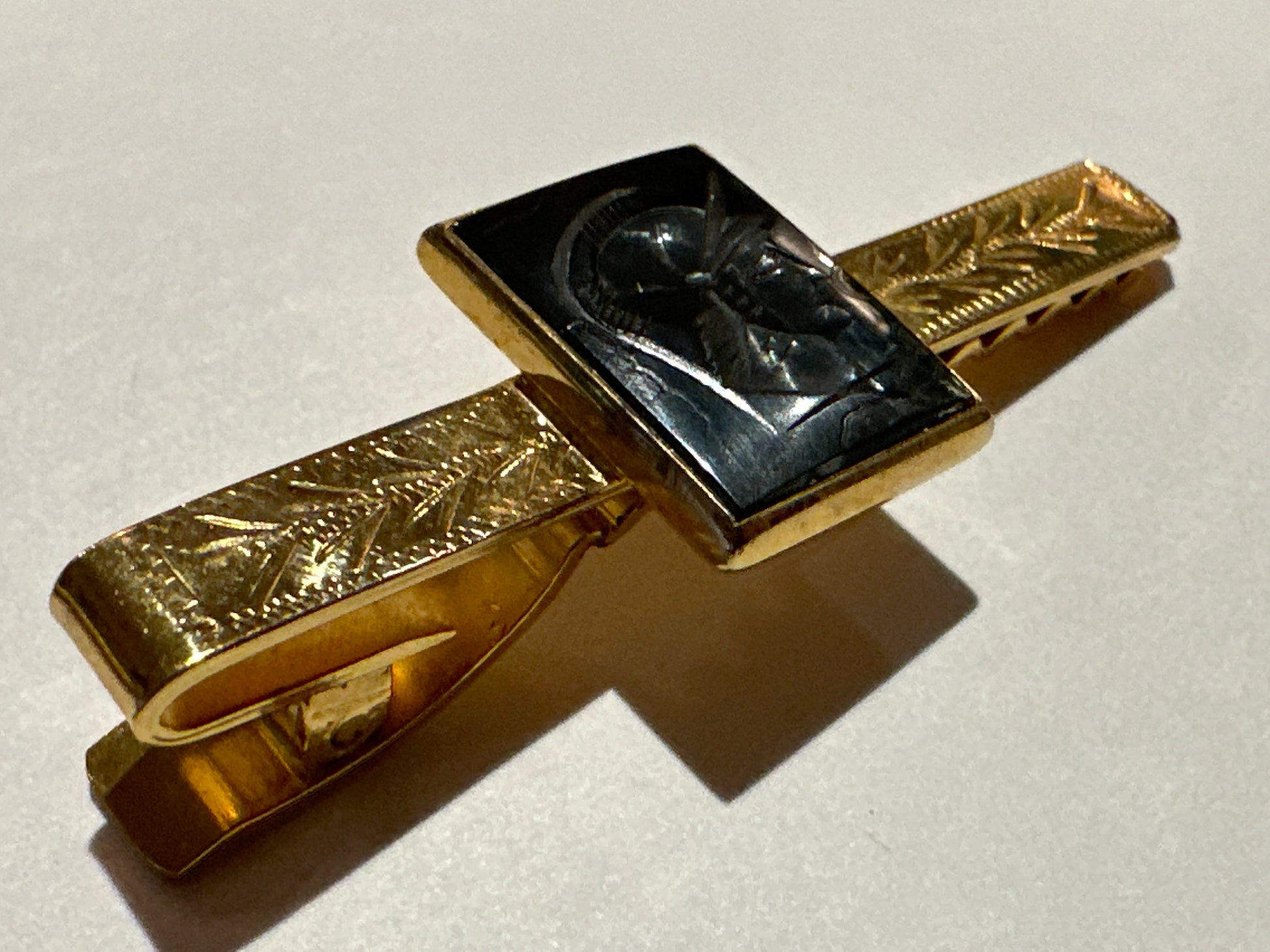 Vintage Goldtone Knight Tie Clip | Accessories