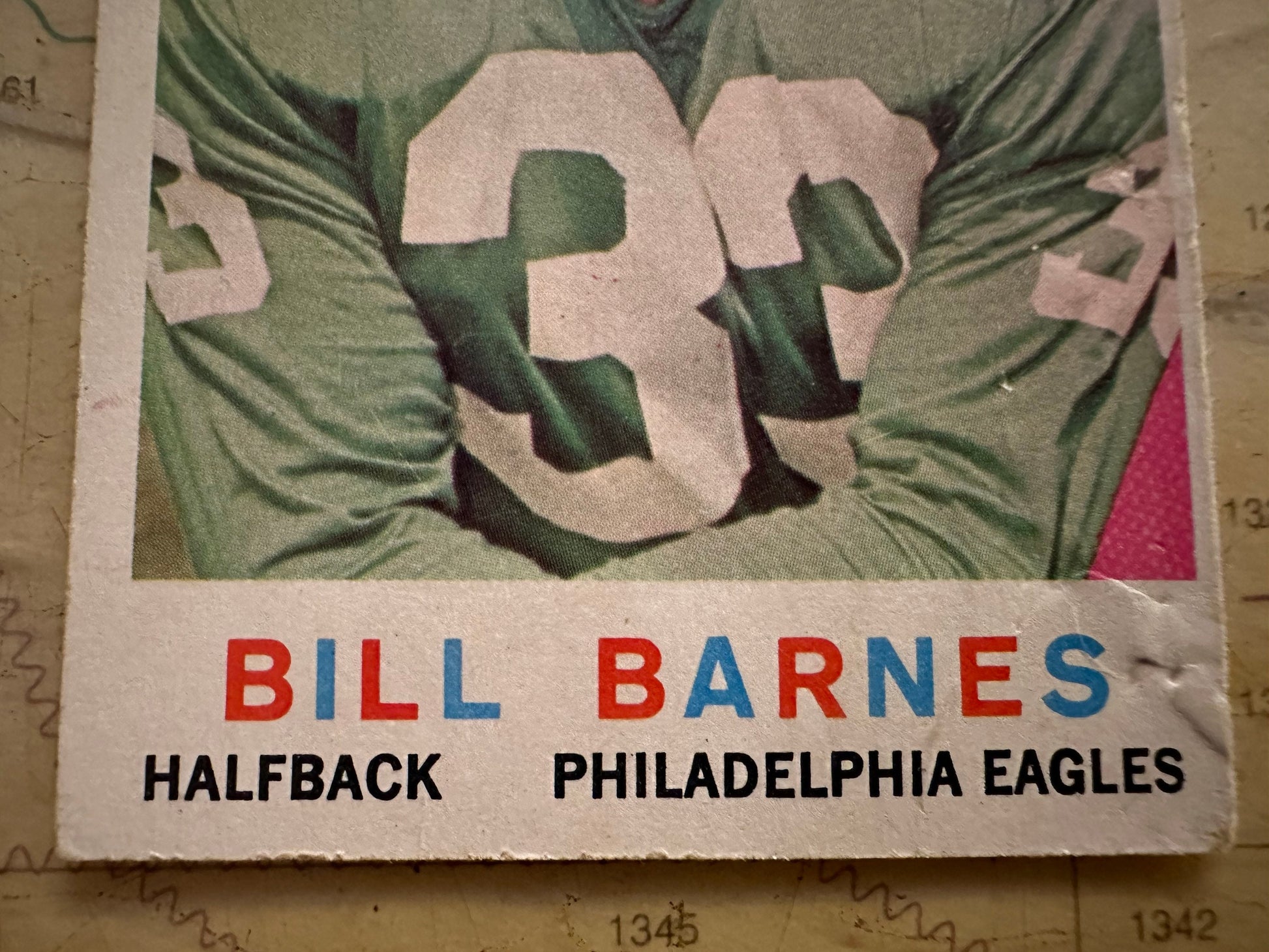 Bill Barnes - Philadelphia Eagles Halfback | Sports Cards Memorabilia