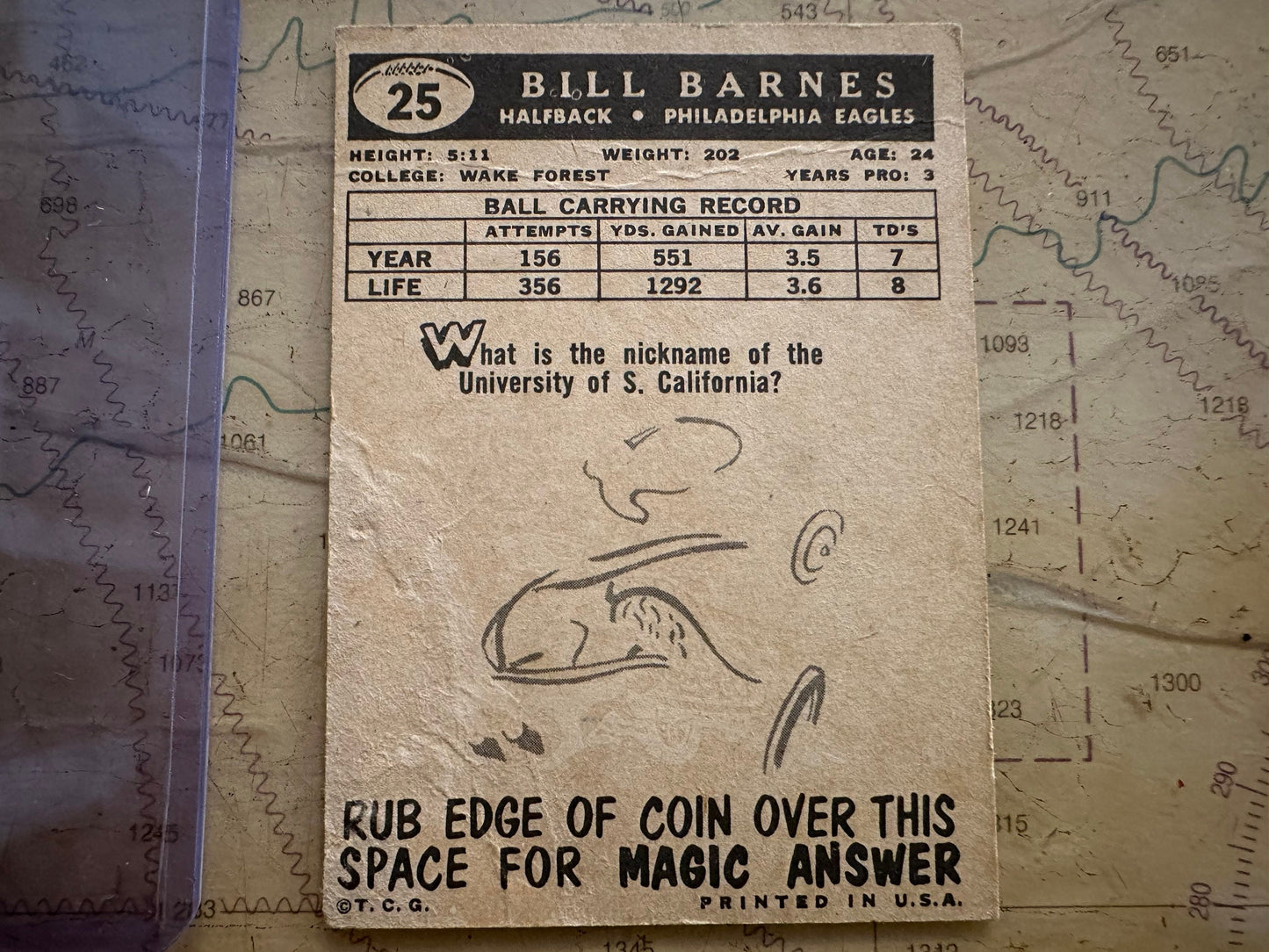 Bill Barnes - Philadelphia Eagles Halfback | Sports Cards Memorabilia