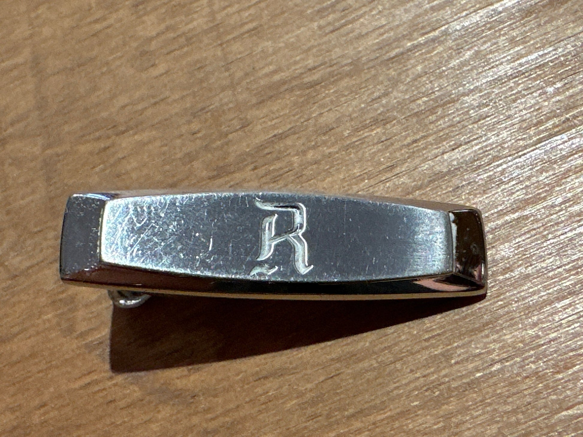 Vintage Sterling Silver "R" Clothing Clip | Tie Clip | Accessories