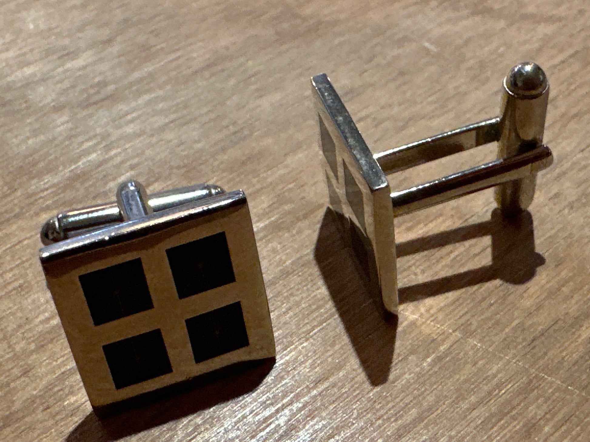 Vintage Sterling Silver Square Cuff Links | Accessories