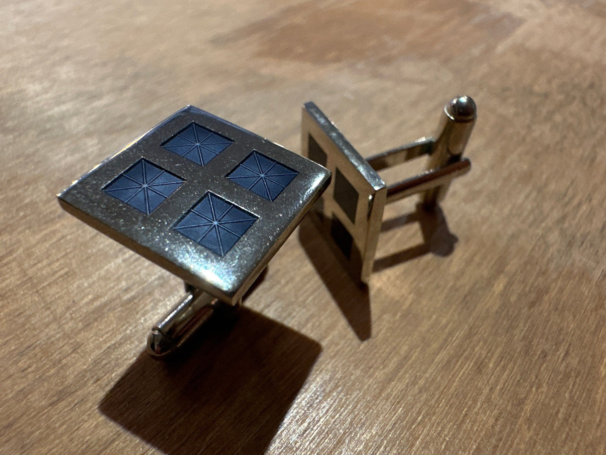 Vintage Sterling Silver Square Cuff Links | Accessories