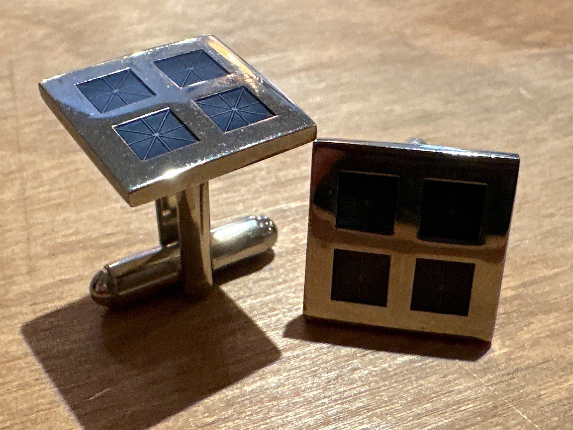 Vintage Sterling Silver Square Cuff Links | Accessories