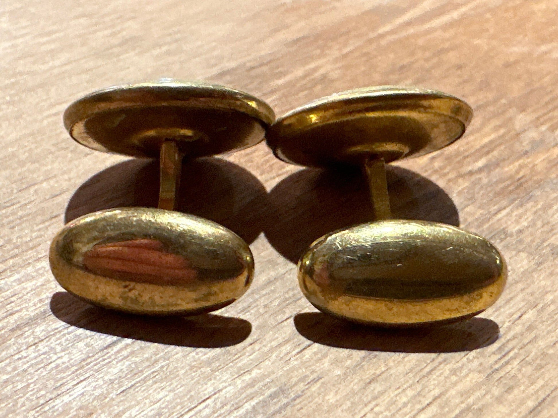 Vintage Goldtone Circle Cuff Links | Accessories