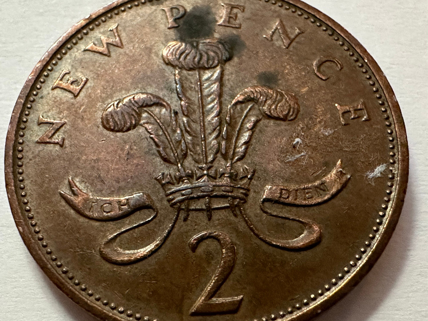 RARE 2 Pence British Coin - 1975 Queen Elizabeth II D G REG F D | Memorabilia