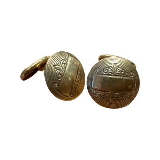 Vintage Goldtone Circle Cuff Links | Accessories