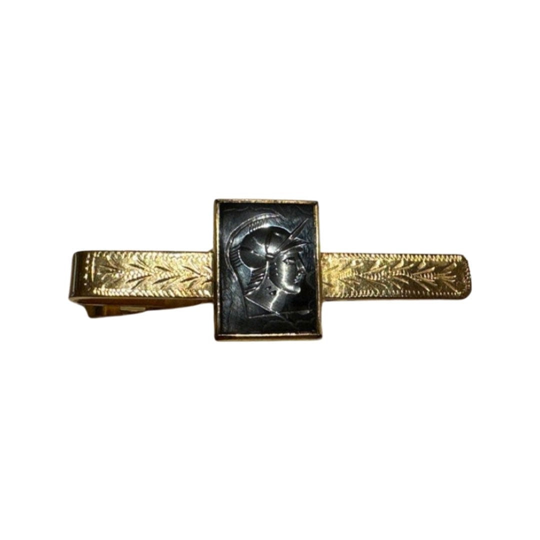 Vintage Goldtone Knight Tie Clip | Accessories