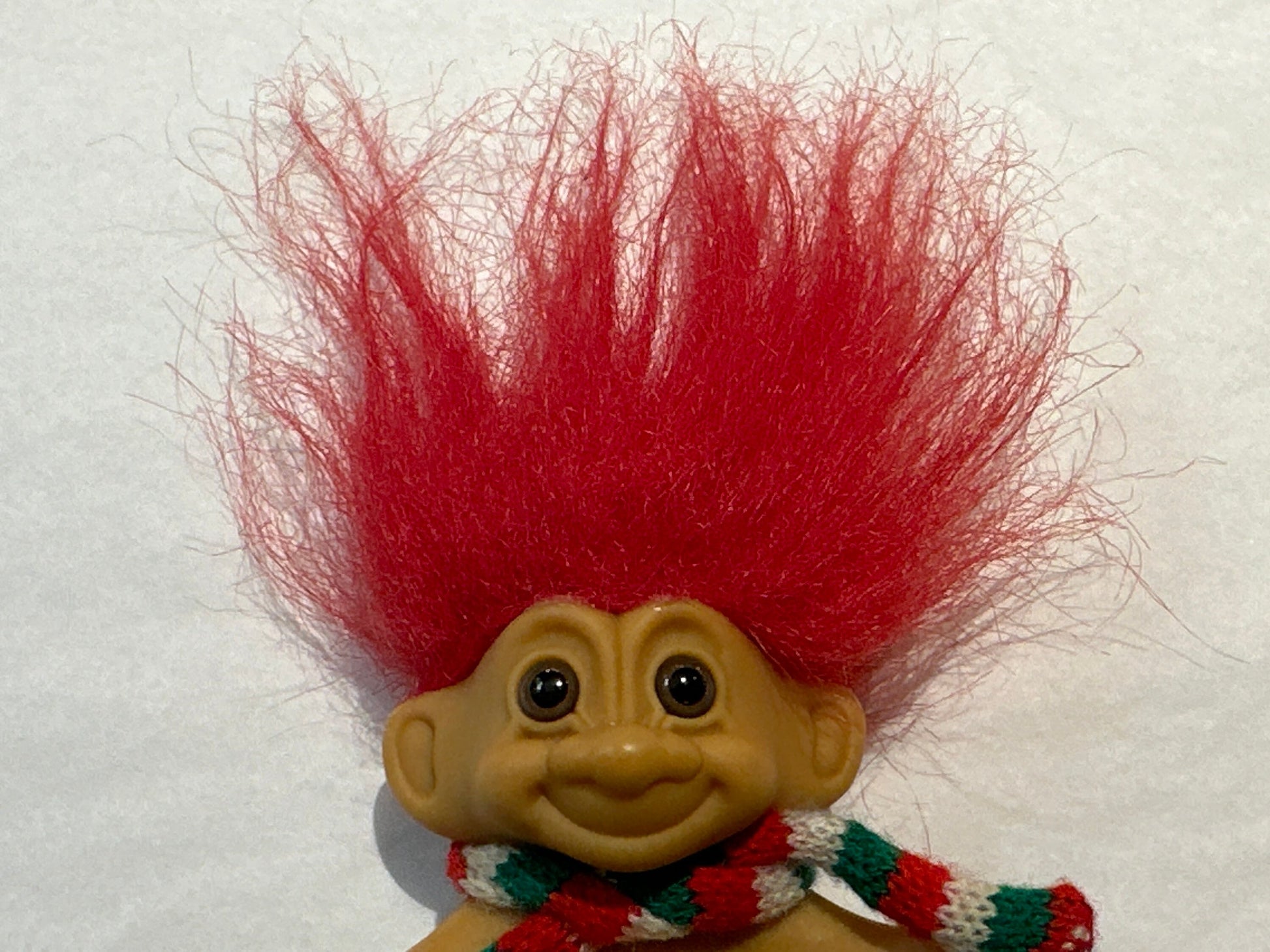 Vintage Holiday Troll Doll, Collectible Christmas Decor, Retro Toy, Festive Figurine, Gift for Troll Collector