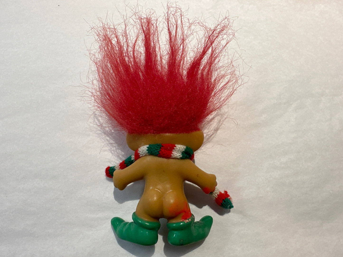 Vintage Holiday Troll Doll, Collectible Christmas Decor, Retro Toy, Festive Figurine, Gift for Troll Collector