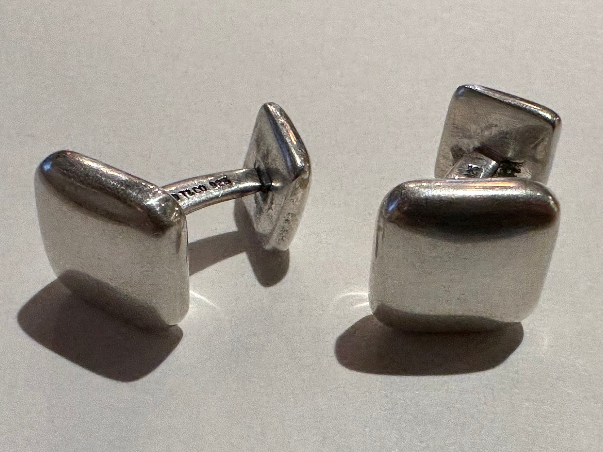 1999 Tiffany & Co Sterling Silver Square Cuff Links | Accessories