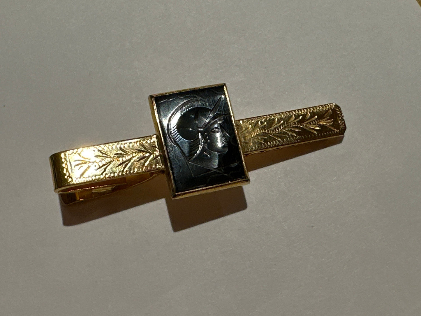 Vintage Goldtone Knight Tie Clip | Accessories